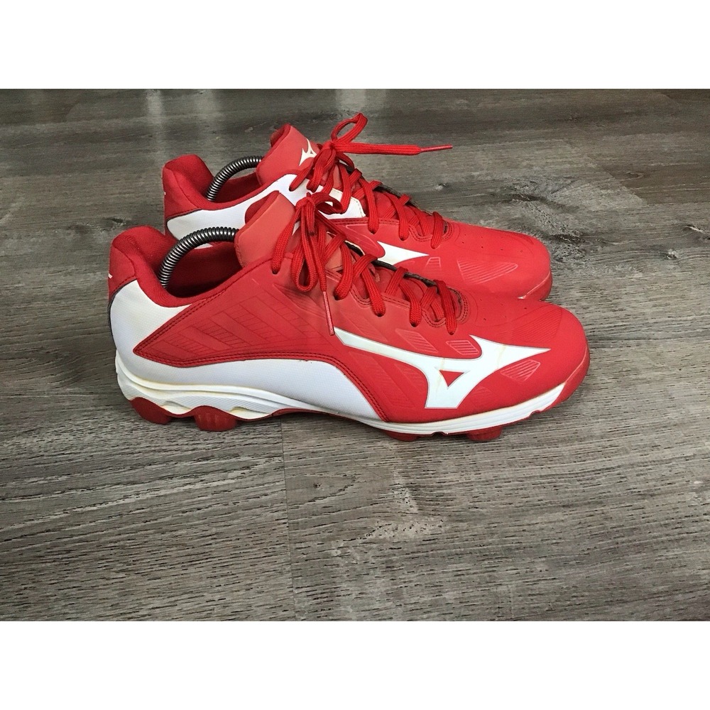 MIZUNO 9-SPIKE ADV. SWAGGER 2 LOW BASEBALL CLEATS MENS 12 M SPIKES SHOES RED